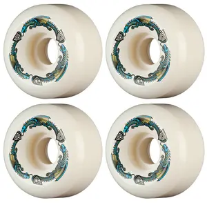 Powell Peralta Skateboard Wheels 58mm x 33mm Dragon Formula 97A Ratbone II Off White