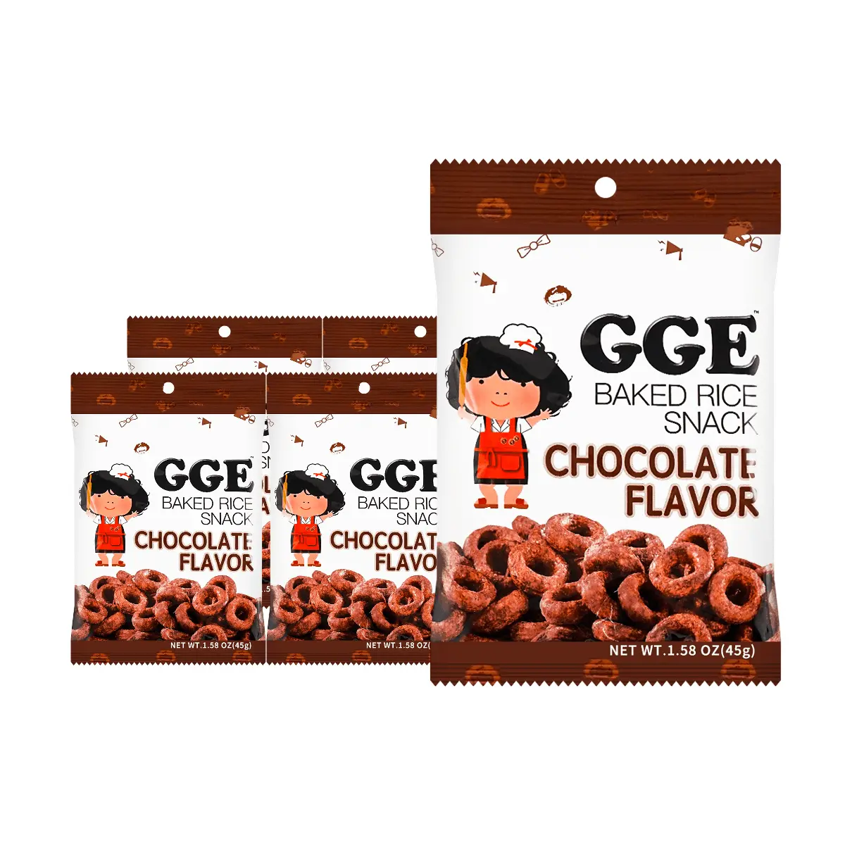 WEILIH Chang's Sister Chocolate Donut Snacks - 5 Packs, 45g Each - Taiwan's Popular Sweet Treat