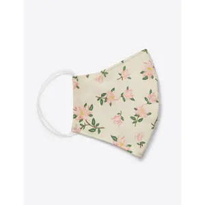 Magnolia Floral Face Mask in Magnolia White