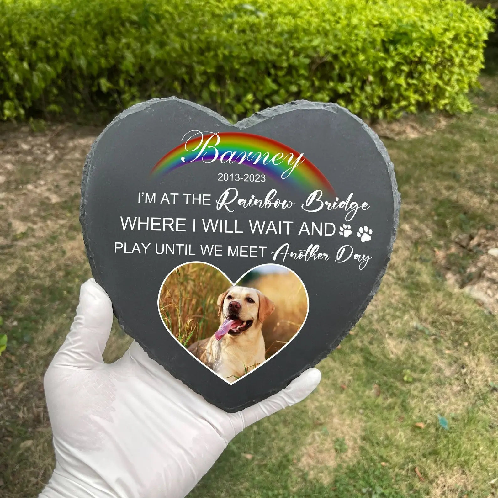 Personalized Pet Memorial Stone, Dog & Cat Memorial Headstone, Custom Pet Grave Marker, Sympathy Gift for Pet Loss, Pet Remembrance Gift