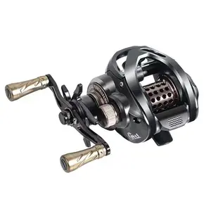 Baitcasting Fishing Reel, Saltwater Casting Reels, 1 Count Ultralight Carbon 5+1 7.2:1 HS Ratio Hybrid Ceramic Bearing Double Spools Seawater Fishing Reel