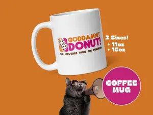 Goddamnit Donut Coffee Mug – Dungeon Crawler Carl – Double-Sided 11oz / 15oz
