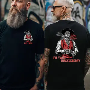 Personalized Year 1965-1980 I'm Your Huckleberry Say When Gen X Shirt, Western Cowboy Style Generation X Shirt, Retro Funny Vintage Tee, Full Colors Full Sizes, For Men and Women