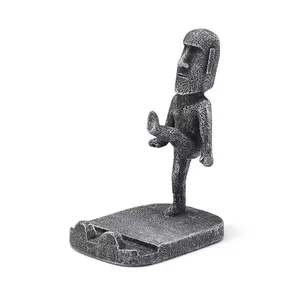 Moai Statue Phone Stand Creative Easter Island Stone Figure Mobile Holder Cute Desktop Tablet Mount