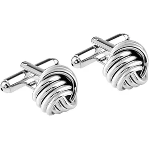 LeCalla 925 Sterling Silver Love Knot Cufflinks Men's Jewelry Gifts for Dad, Father, Grandfather - Wedding, Business Shirt Accessories, Father's Day