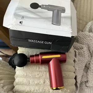 Home portable USB rechargeable 6-speed body massage gun, adjustable multifunctional body fascia gun . Perfect for muscle recovery, neck & back pain relief, and post-workout relaxation, 4 replaceable heads; Ultra-quiet brushless motor, Mother's Day gift