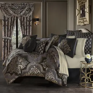 Savoy Pewter 4-Piece Comforter Set By J Queen