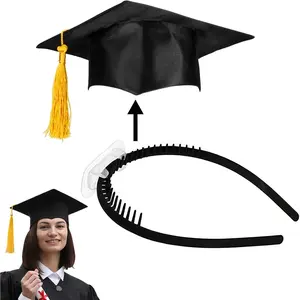 2026 Graduation Cap Headband Insert, Holder Clip Secures Grad Cap for Students Graduation Hat Non Slip Headbands
