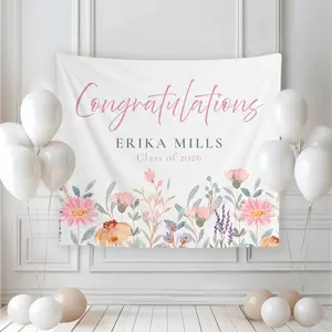 Graduation Party Decor Graduate Tapestry Welcome Backdrop Graduation Backdrop High School Grad Signs Custom Tapestry Graduation 2026