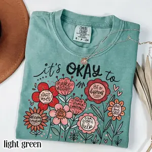 Comfort Colors Special Education Floral Shirt, Mental Health Diversity Teacher Tee, Motivational Positivity Shirt, SPED Therapist Gift, Inclusion Shirt