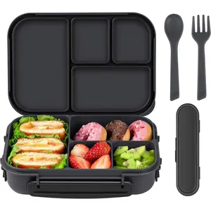 Lunch Box ,Bento Box Adult,Leakproof Lunch Containers for Adults//,1200ML-4 Compartments bento Lunch box with Utensil,Microwave & Dishwasher & Freezer Safe