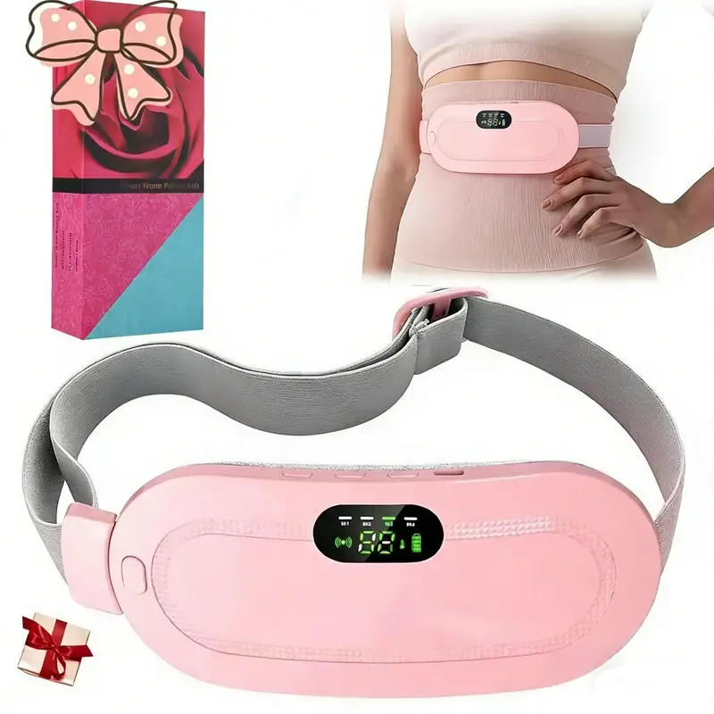 Cordless Adjustable Soothing Heating Pad for Women - Wireless USB Charging Menstrual Cramp Relief Device with ABS Plastic Waist Belt, Portable Daily Care, Ideal Mother's Day Gift (Waist Wear)