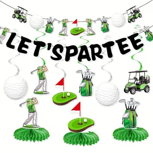 Golf Birthday Party Decorations, Golf Themed Party Decorations, Golf Banner, Hanging Swirl, Honeycomb Centerpieces, Par-Tee Time Birthday, Party Decoration Supplies