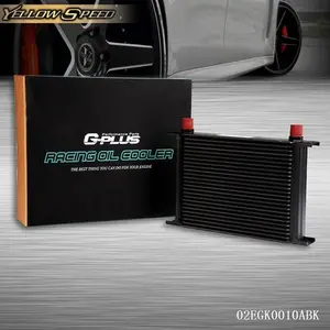 Fit For Universal 25 Row AN10 Aluminum  Engine Transmission Black Oil Cooler