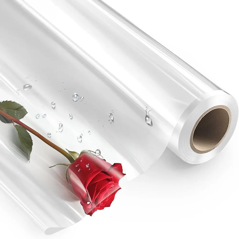 Clear Cellophane Wrap Roll 16" 3 Mil Thick Cellophane For Gift Basket Treats Goodie Wrapping Craft Flower Bouquet Plastic (Clear, 100ft (16in Width))