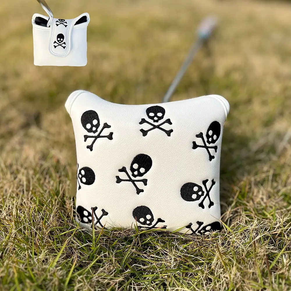 Personalized Skull Embroidered Golf Club Head Covers, Durable Hybrid Driver & Fairway Wood Covers, Golf Putter Head Covers, Golf Accessories, Golf Equipment, Golf Gift Accessory