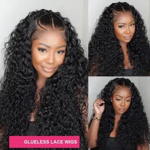 [Clearance Sale] Wiggins Hair 250% Stylist Wig Pre Braided Lace Front Wigs Pre Cut Lace Wig Human Hair Water Wave 13x4 Lace Closure Wigs