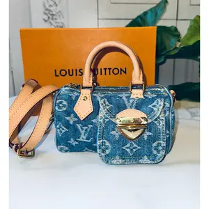 Pre-owned Louis Vuitton FINAL SALE Crossbody Bags Monogram Denim Nano Speedy