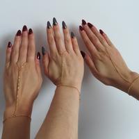 Silver, Basic: 3 Piece Hand Chain Bundle