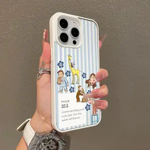 Magnetic Stylish Case for iPhone 17 16 E Pro Max 15 Plus 14 13 12 11 XS XR, Curious George Psalm 37 5 Aesthetic | Shockproof, Silicone, Lightweight, Girly, and Scratch Resistant Protection