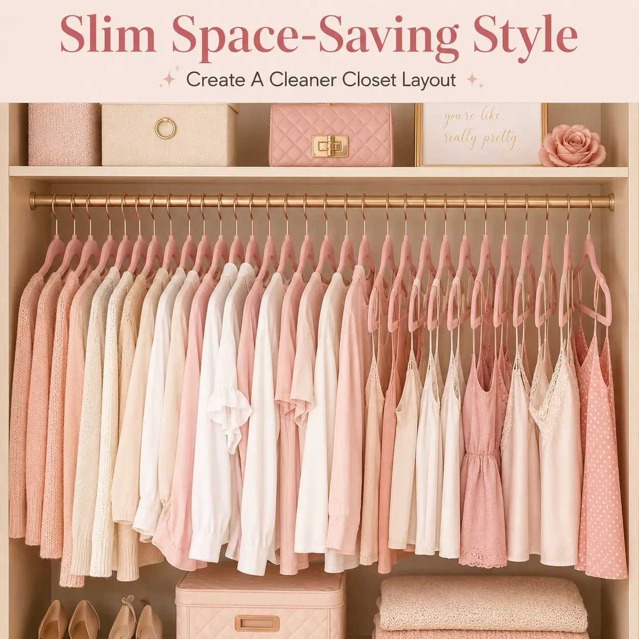 Slim Space-Saving Style Closet Organization System for Cleaner Layouts and Efficient Storage Solutions