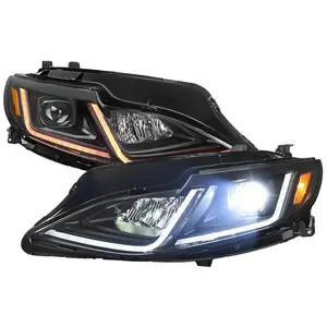 2019-2024 Chevrolet Malibu Full LED Projector Headlights Switchback Sequential Turn Signal (Matte Black Housing/Clear Lens)