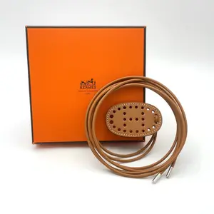 Pre-owned HERMÈS other Small Leather Goods Hermes Evelyn H Belt Leather Brown S size 10606390028/149445