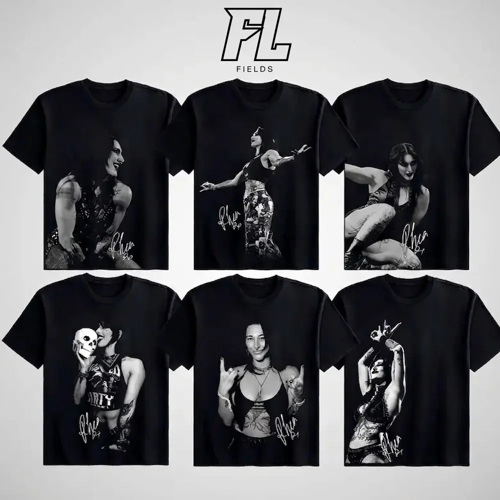 FIELDS Rhea Ripley WWE Collection T-shirt, Rhea Ripley Highlight Tshirt, Rhea Ripley WWE Tee, Rhea Ripley "Mami" Sports Shirt, Heavy Cotton Graphic Tee for Wrestling Fans, Unisex Casual Streetwear & Gift