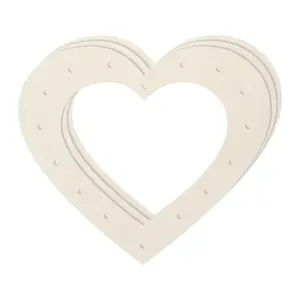 3pcs Mother's Day Style Heart-Shaped Wooden Hole Ornaments, Perfect for Gifts, Party Decorations, and Celebrations, Home Ornament