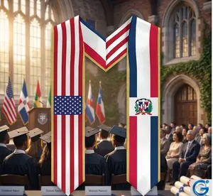 Unisex Graduation Accessory. American Flag Sash are the perfect graduation stoles for 2026, making them an ideal graduation gift for both him and her. USA & Dominican Republic Flag Graduation Stole - International Heritage Sash