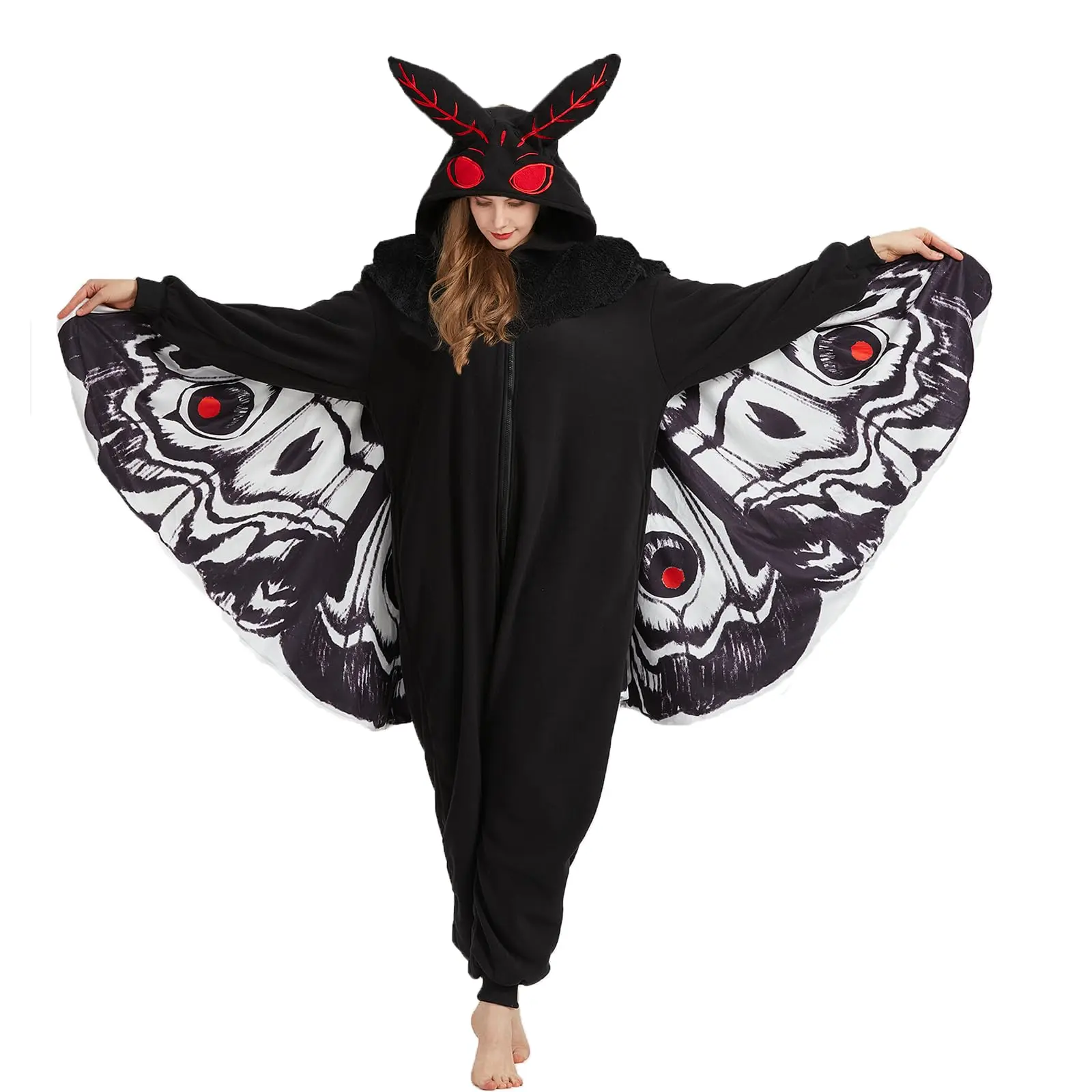 Mothman Costume Mothman Onesie Pajamas Halloween Cosplay Unisex Party Costume