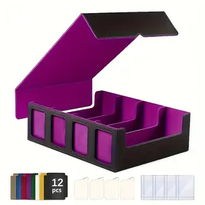 Card Storage Box Holds over 2400 Single Card Packs Includes 4 Card Dividers and 24 Card Separators Ideal for Trading Cards