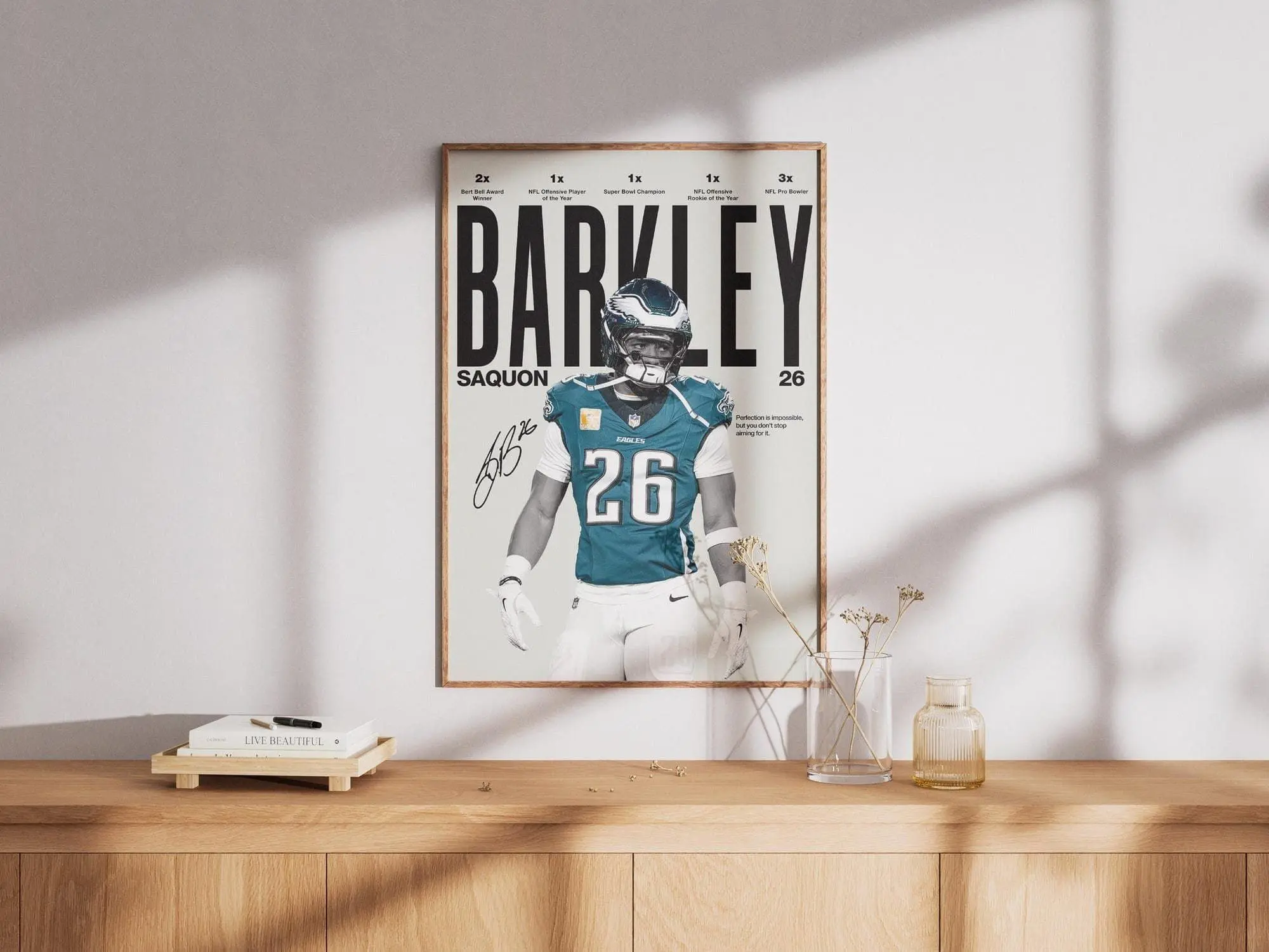 Saquon Barkley Poster, Philadelphia Eagles Football Wall Art,  Sports Poster, Football Fan Gift Download( Unframed - Print Only )