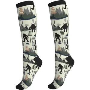 Compression Socks For Women & Men Circulation 15-20 Mmhg Knee High Best Support For Travel Running Athletic