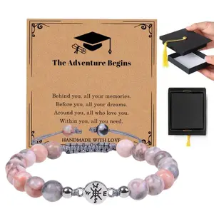 Graduation Gifts for Her Him, Kindergarten Class of 2025 Cool High School College Graduation Gift, 5th 8th Grade Teen Girl Boy Bracelet for Middle School Nurse Senior Daughter Student, Cames in Card and Box Jewelry