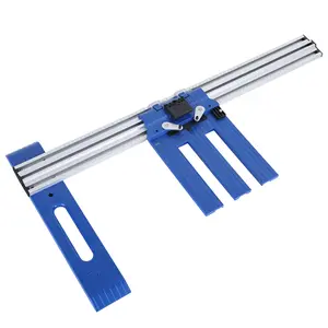 Circular Saw Guide Rail with Clamps, 0-65cm Adjustable, Converts Handheld Saw into Precision Cutting Tool, Compatible with Most Saws, Portable Cutting Jig for Woodworking & DIY Projects