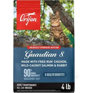 ORIJEN Guardian 8 Grain Free High Protein Premium Dry Cat Food 4lb Bag