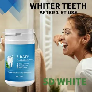 50g Tooth Polishing Powder, Deep Clean Teeth, Fresh Breath, Ideal for Daily Oral Care, Non-Toxic, Sensitive Gums & Teeth Friendly