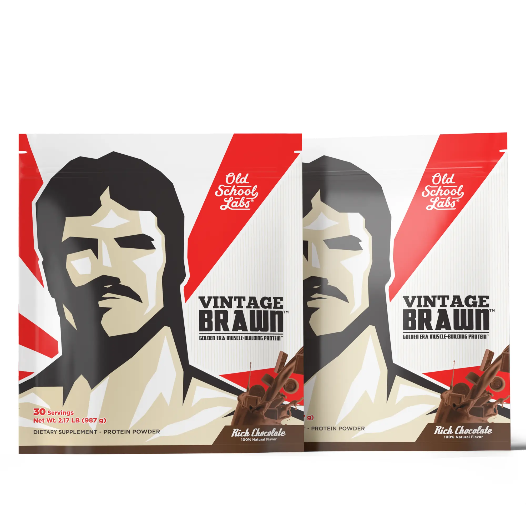 Vintage Brawn Protein Powder Chocolate - 2 Pack