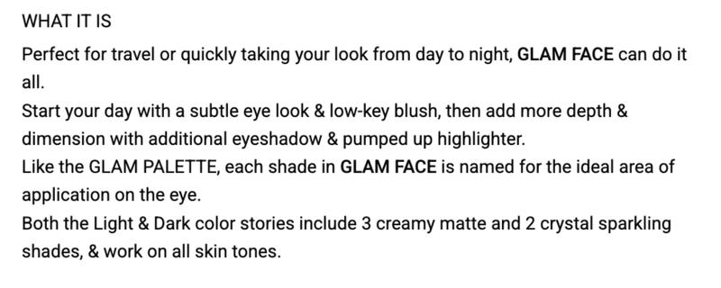 GLAM FACE PALETTE - Eye & Cheek Essential, Matte, Metallic, Cream, Powder, and Crystal Cosmetic - Eyeshadow