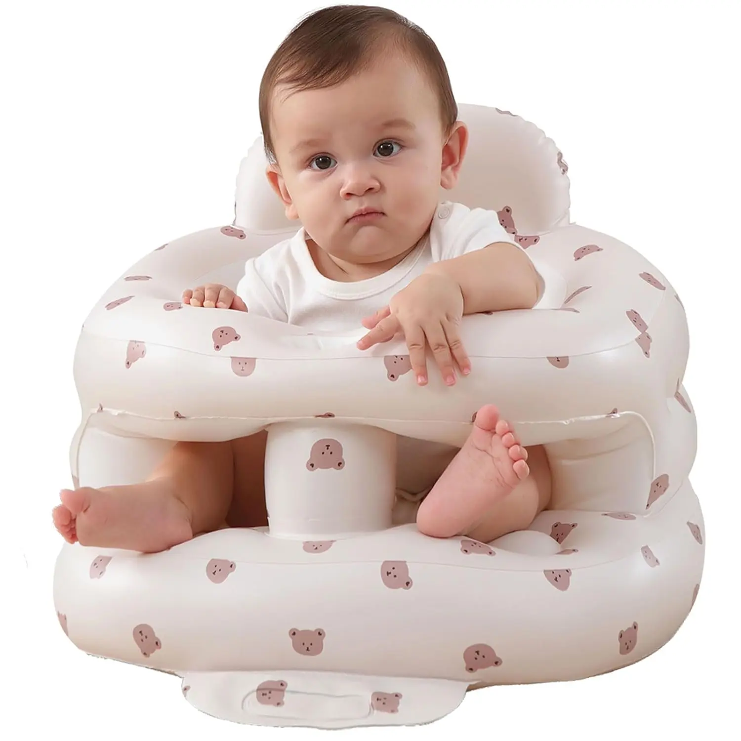 Baby Inflatable Seat for 3–36 Months – Cute Rabbit Learning Chair, Anti-Fall Support, Portable Baby Sofa for Sitting & Bath, Toddler Feeding & Play Seat