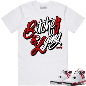 Unisex T-shirt - Jordan 4 Red Cement 4s Shirt to Match - RED BBL. 100% Cotton. Casual Wear. Streetwear Style. Rap/hip-hop artist. T-shirt To Match Sneaker.