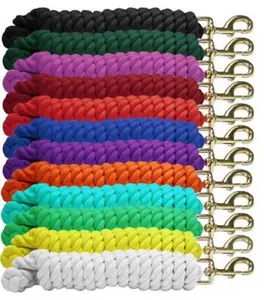 10' Soft Cotton Lead Rope w/ Brass Snap