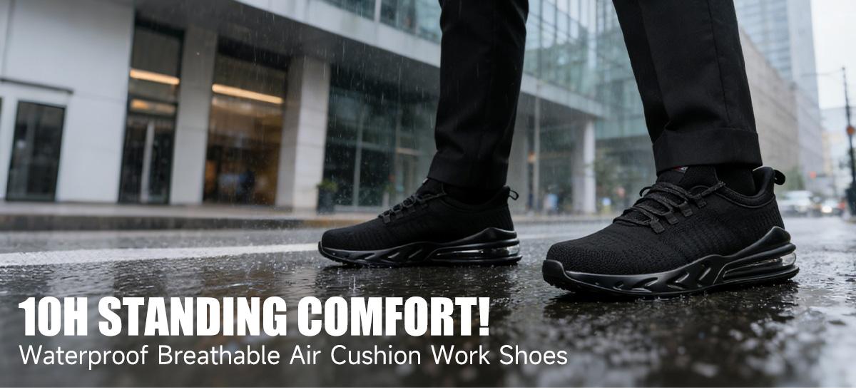 LARNMERN Waterproof Breathable Air Cushion Work Shoes for Men & Women Seamless Full Coverage Shoes, No Rubbing Comfort Lining Non-Slip Oil-Proof All-Season Perfect for Chefs Nurses Cleaners & Outdoor Activities LARNMERN Waterproof Breathable Air Cushion Work Shoes for Men & Women Seamless Full Coverage Shoes, No Rubbing Comfort Lining Non-Slip Oil-Proof All-Season Perfect for Chefs Nurses Cleaners & Outdoor Activities