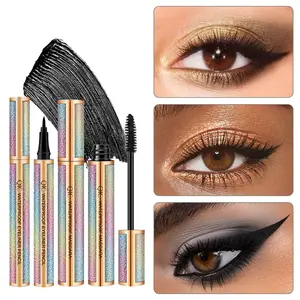 Waterproof Eyelash Extensions Mascara & Eyeliner Gel Set, 5 Counts/set Long Lasting Eyelash Extensions Mascara & Eyeliner Gel, Eye Makeup Tool for Women, Cosmetic