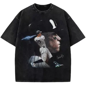Aaron Judge New York Custom Comic Style Baseball Custom Graphic T-Shirt Crewneck Cotton Menswear Top  TOP PULLOVER