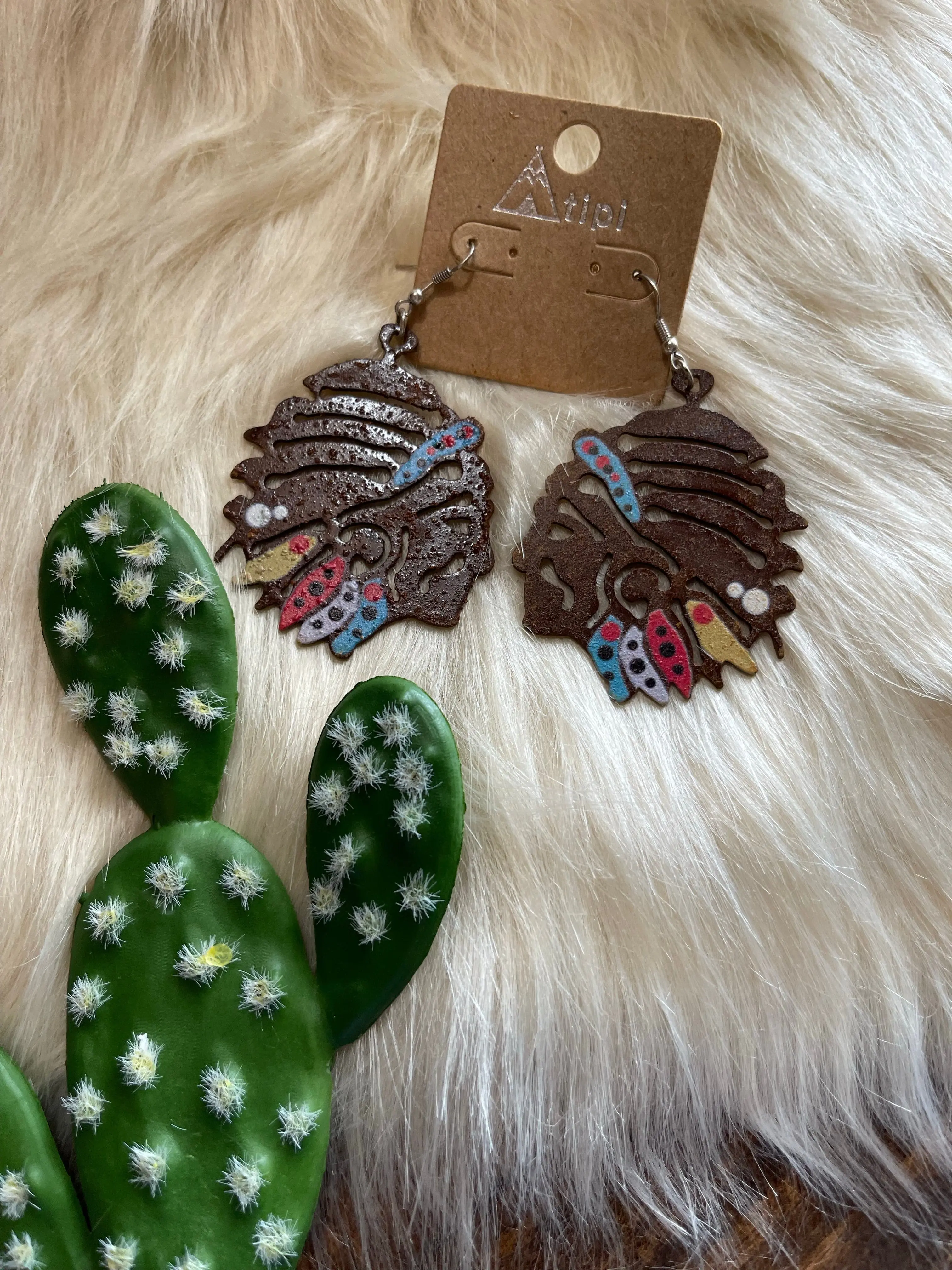 Indian Chief earrings