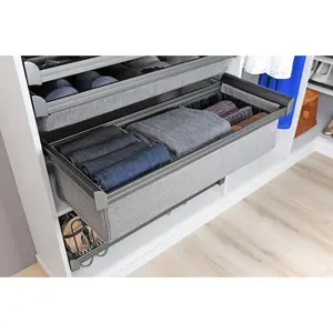 TAG Hardware ENGAGE Deep Drawer Dividerwith Full Extension Soft-Close Undermount Slides for Sweater and Jeans Organizer