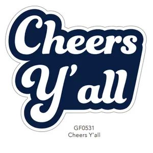Cheers Y'all Sticker