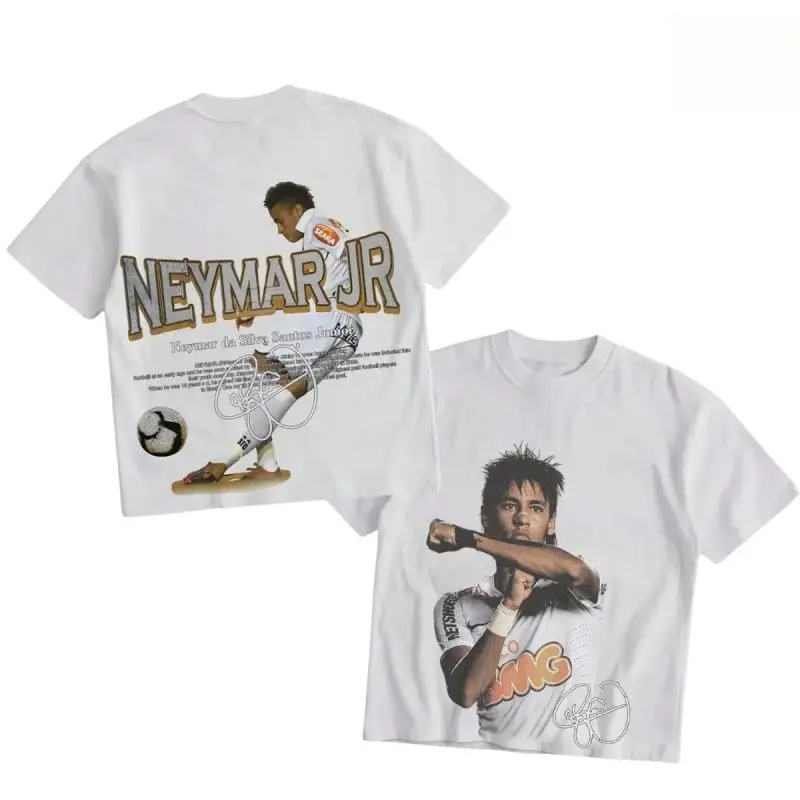 ⚽ [100% Cotton] Neymar Jr graphic tee Fashion Shirt – Vintage Soccer Streetwear T-Shirt for Men, Women, Boys & Kids, Oversized Y2K Casual Football Fan Outfit Apparel, Soft Breathable TikTok Viral Summer Fashion Gift for Soccer Lovers Top S Victory t-shirt